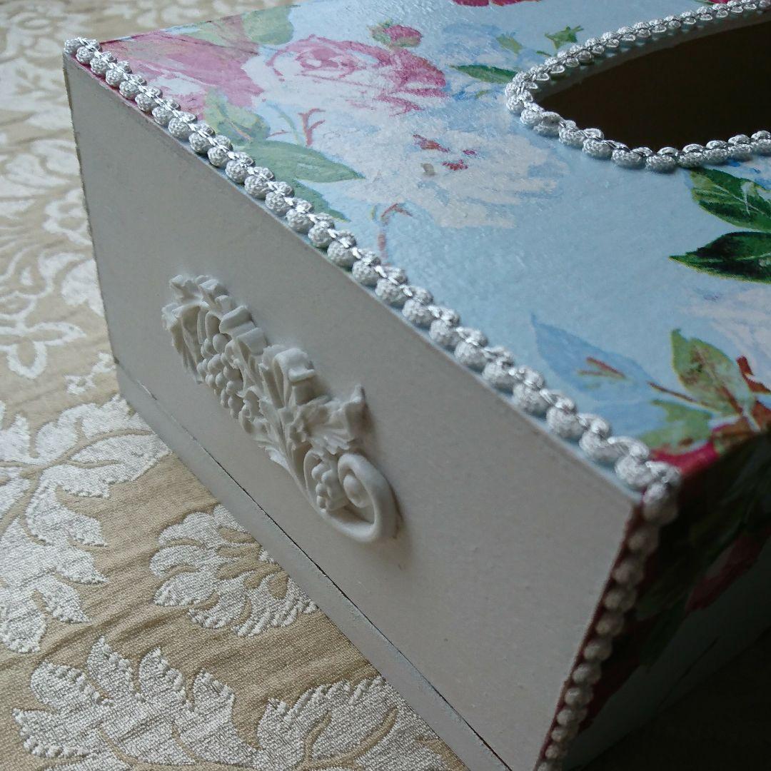 Ｓ様ご確認用＊デコパージュ＊ハンドメイド＊ティッシュボックス＊天使＊薔薇