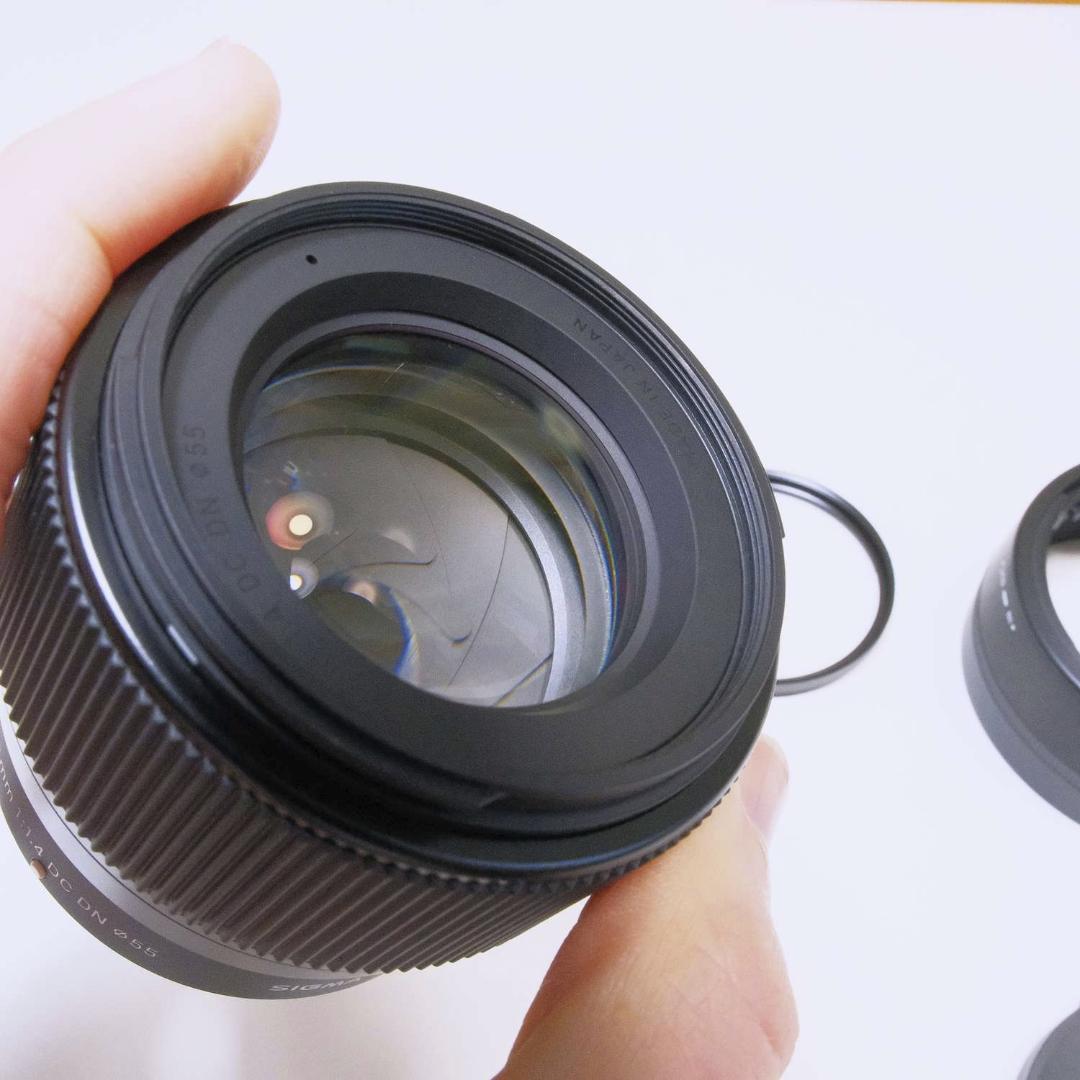 シグマ レンズ Xマウント 56mm F1.4 DC DN プロテクター付き