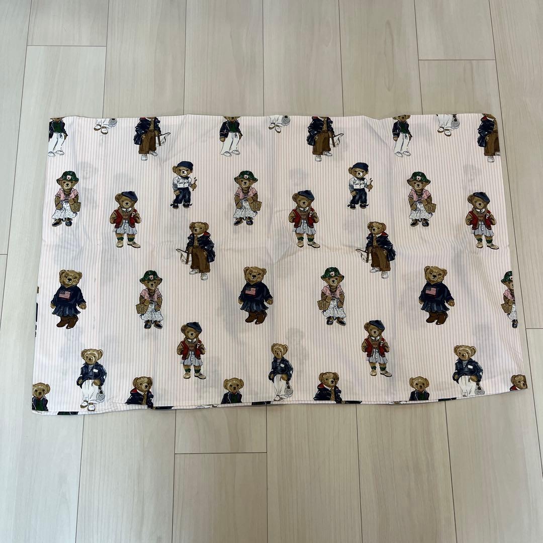 【新品】ラルフローレン ポロベア ピンクストライプ 枕カバー