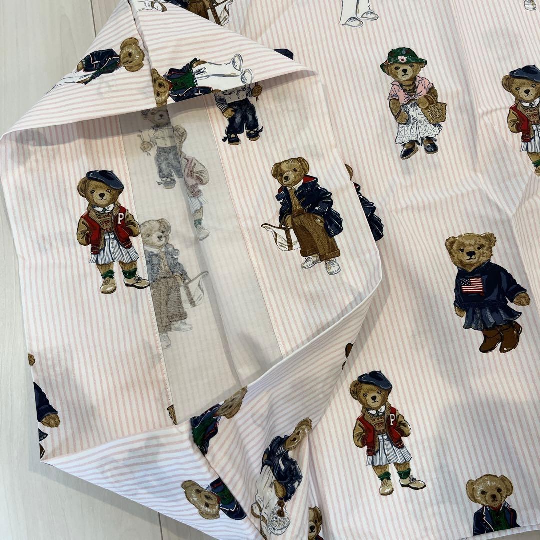 【新品】ラルフローレン ポロベア ピンクストライプ 枕カバー