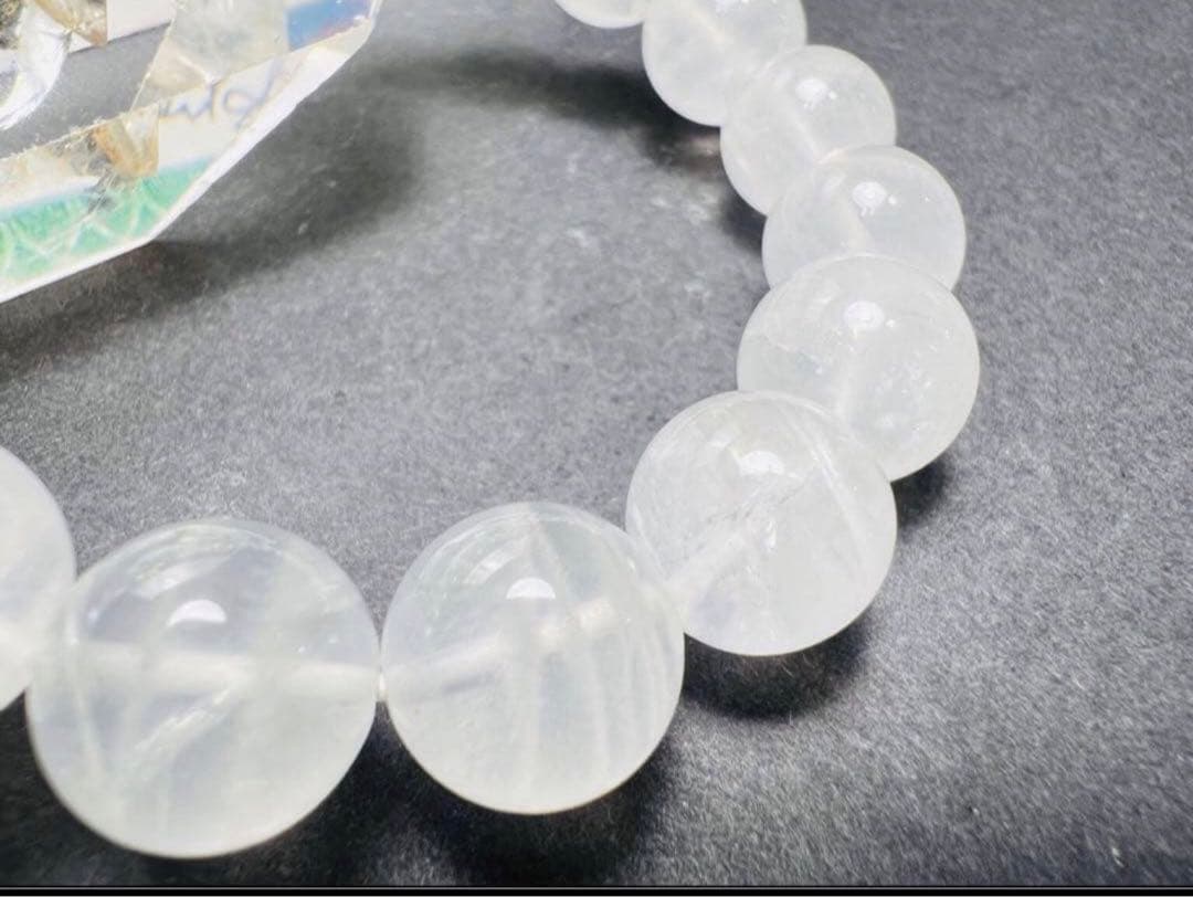 12mm アゼツライトブレスレット天然石 パワーストン キラキラ✨幸運up