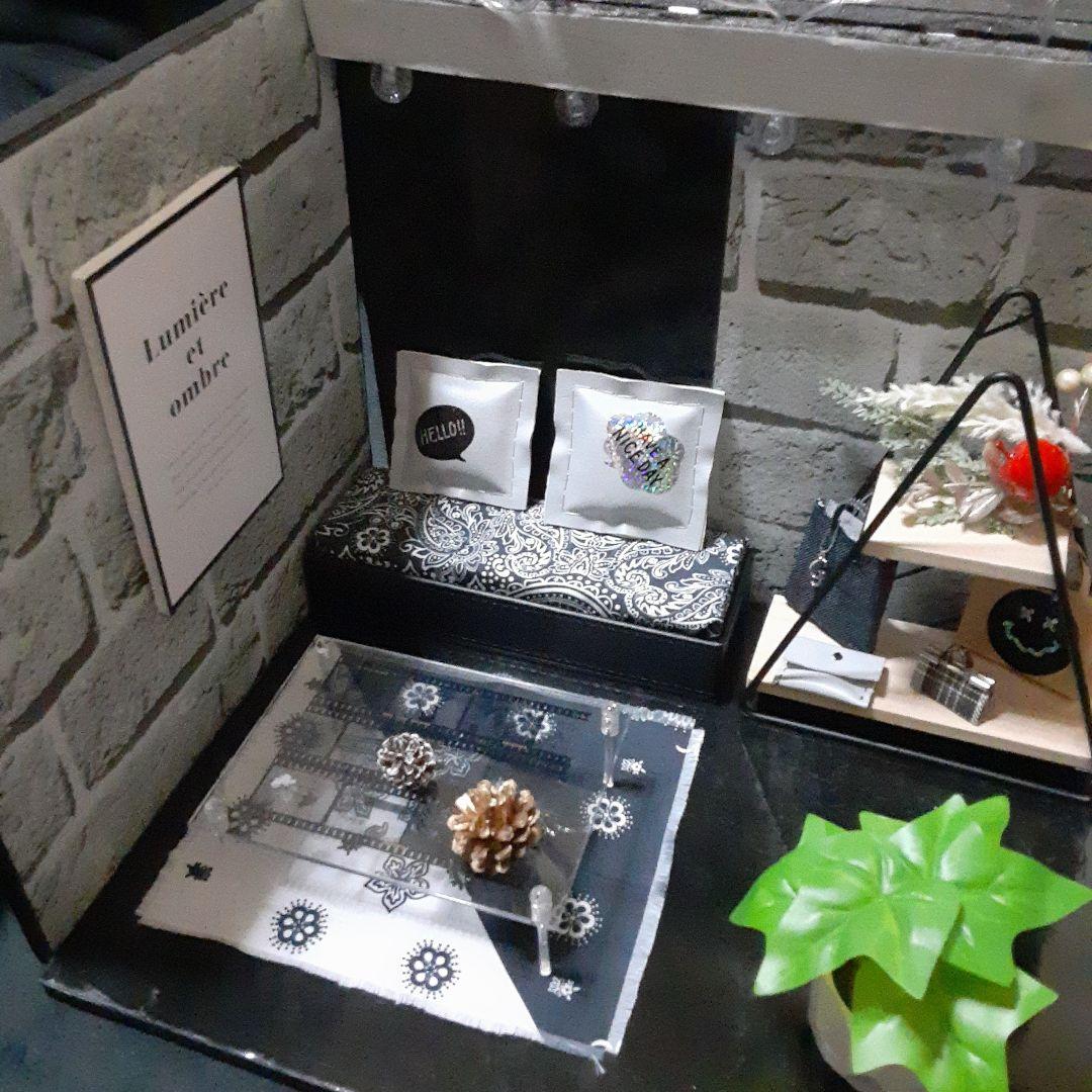 SALE 2Wayメンズドールハウスセット ミニチュア背景ボード