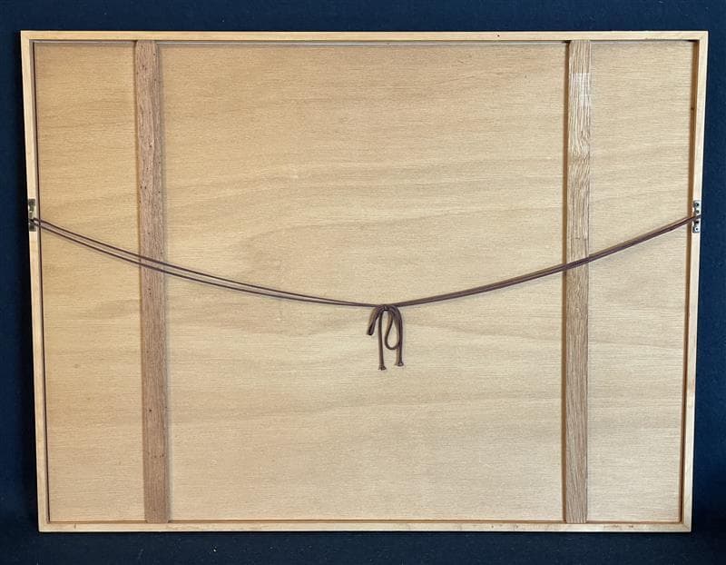 「真作」笠松　三保子『花咲く尾根』木版画　額装　30/120　サイン有り