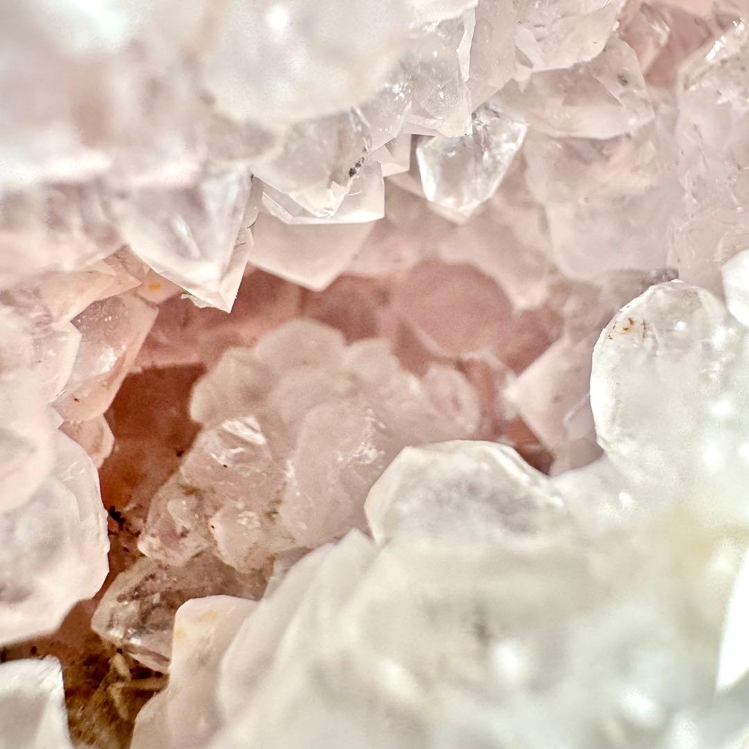 ♡専用♡【D074】桃色花吹雪 桜瑪瑙 ハートモチーフ Lタイプ 台座付き