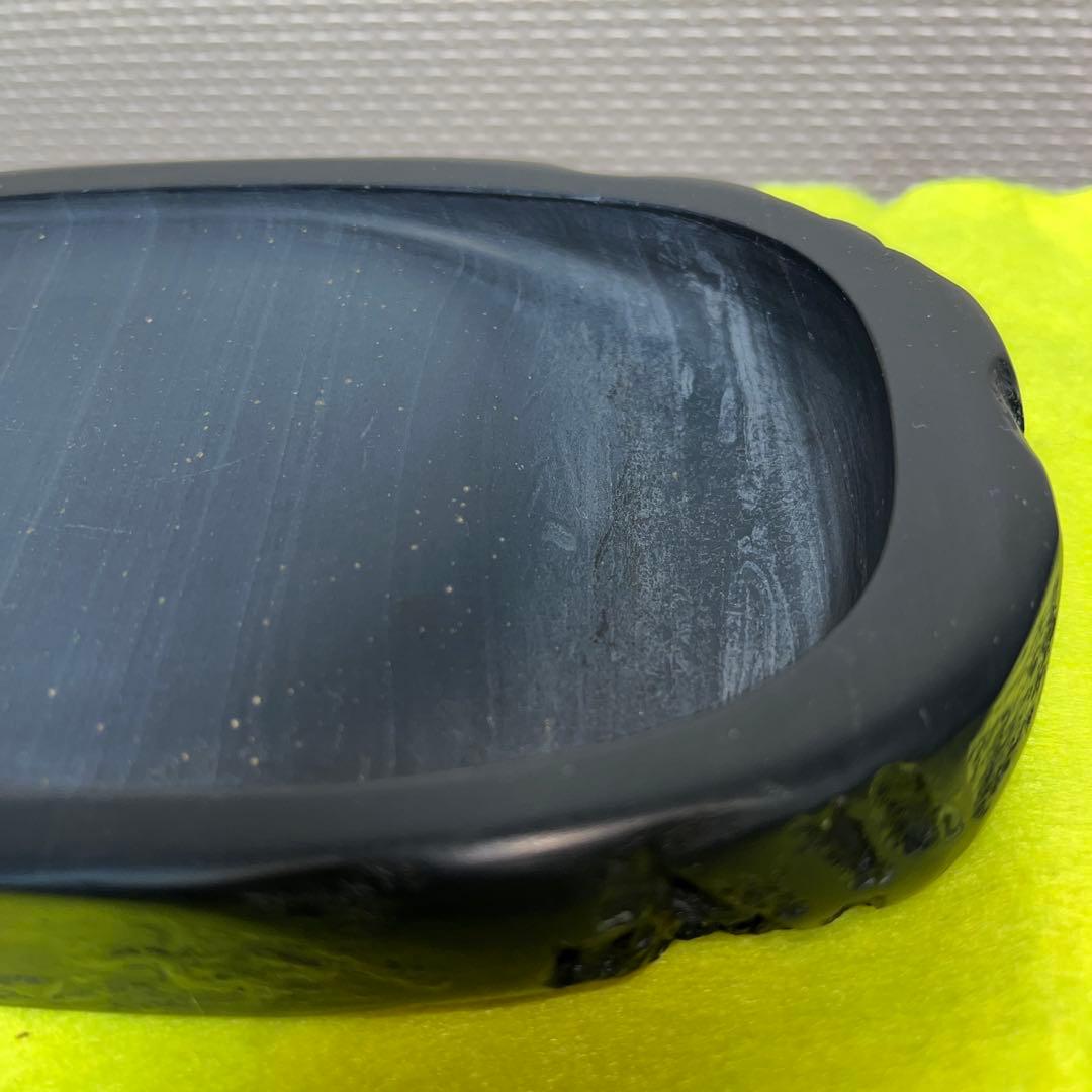 ⭕️雨畑硯　雨畑真石　硯匠　瑞軒　天然硯　マニア好み作品　希少　石紋の星が金色