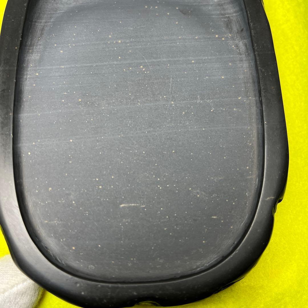 ⭕️雨畑硯　雨畑真石　硯匠　瑞軒　天然硯　マニア好み作品　希少　石紋の星が金色