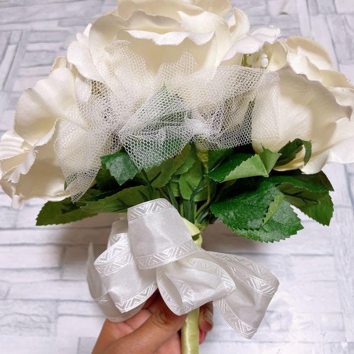 造花　ブーケandブートニアandヘアアクセサリーセット