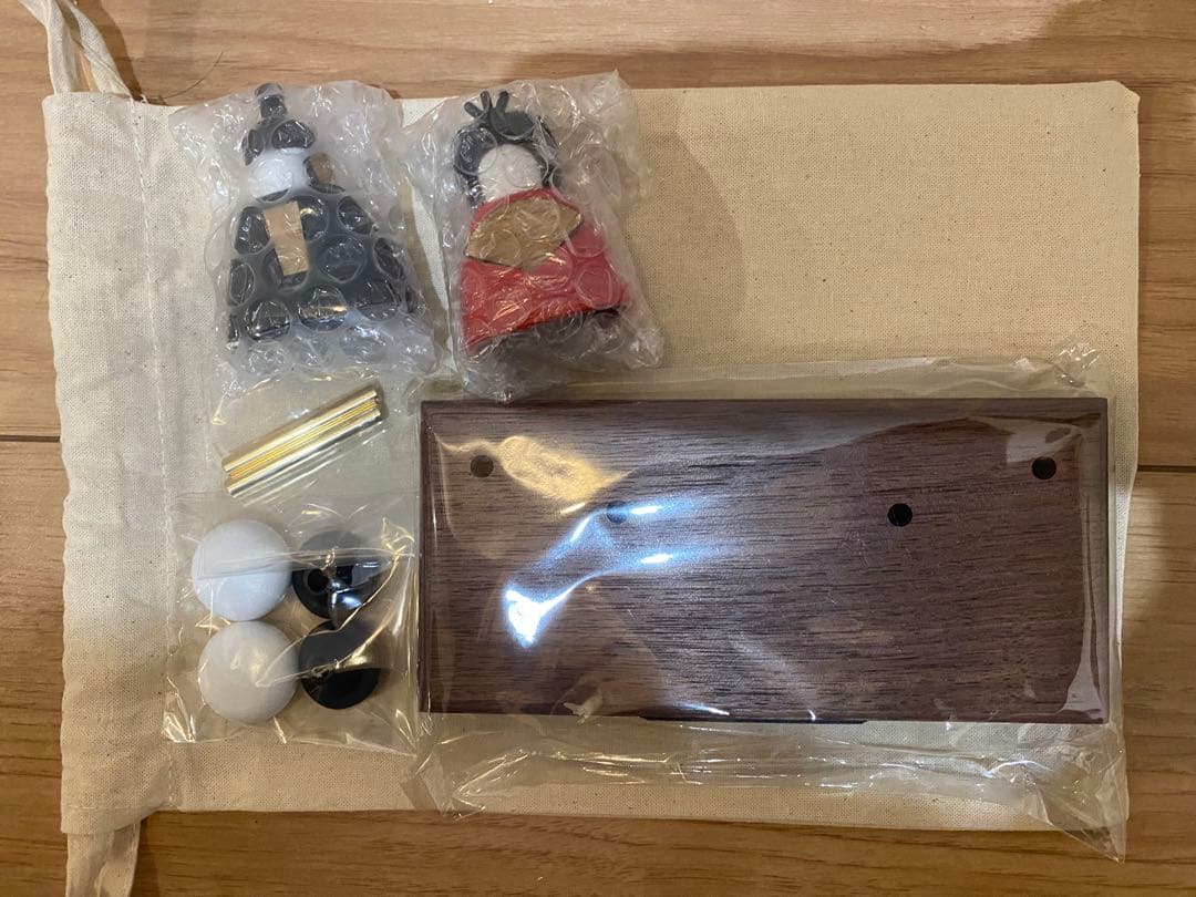 what we want　ひな人形セット 木製台座付き