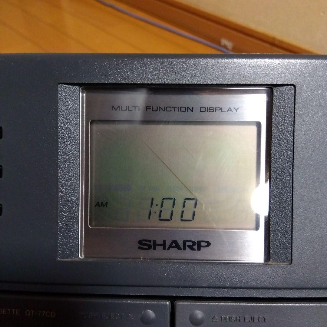 SHARP コンパクトディスク　ステレオダブルカセット　QT-77CD