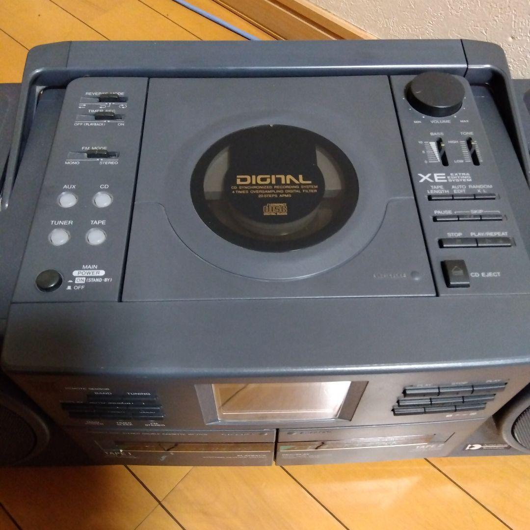 SHARP コンパクトディスク　ステレオダブルカセット　QT-77CD