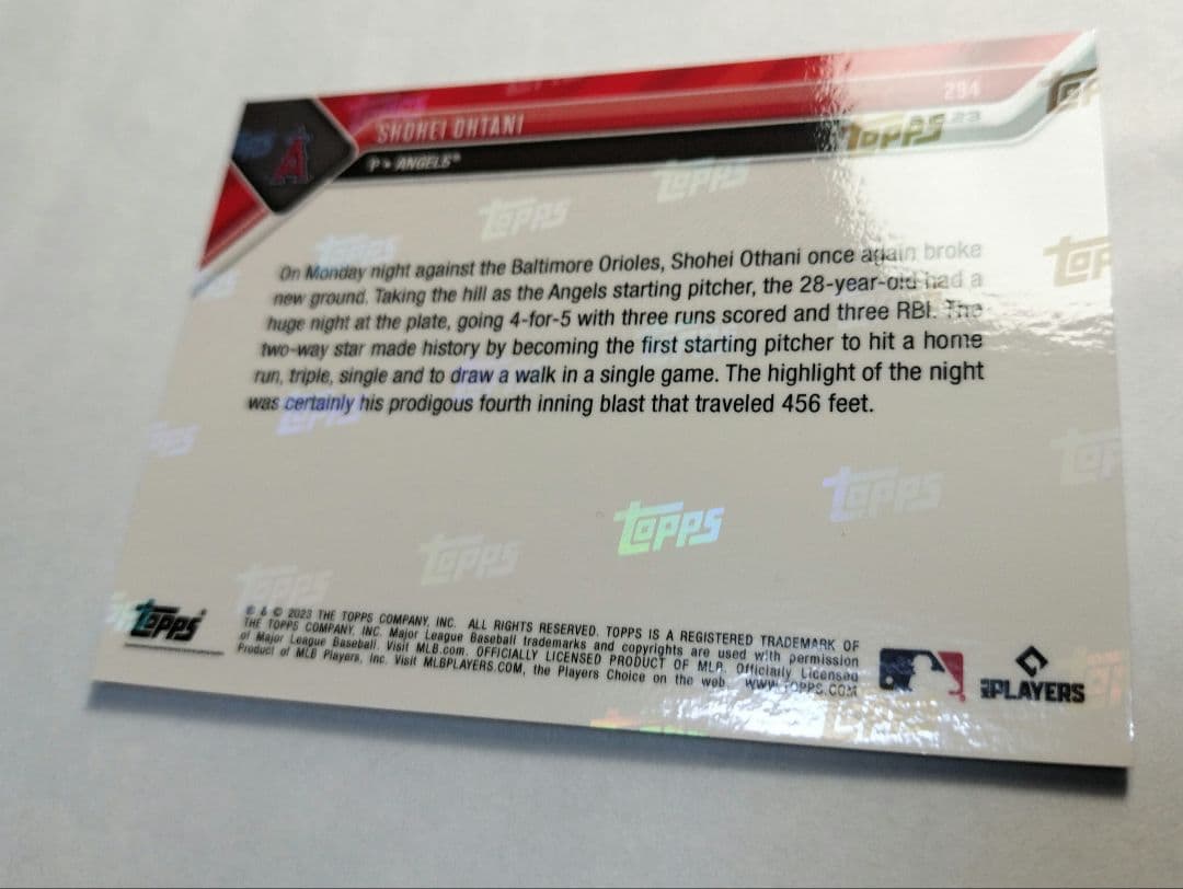 限定49枚 ブルーパラレル☆大谷翔平　Topps カード　シリアルナンバー