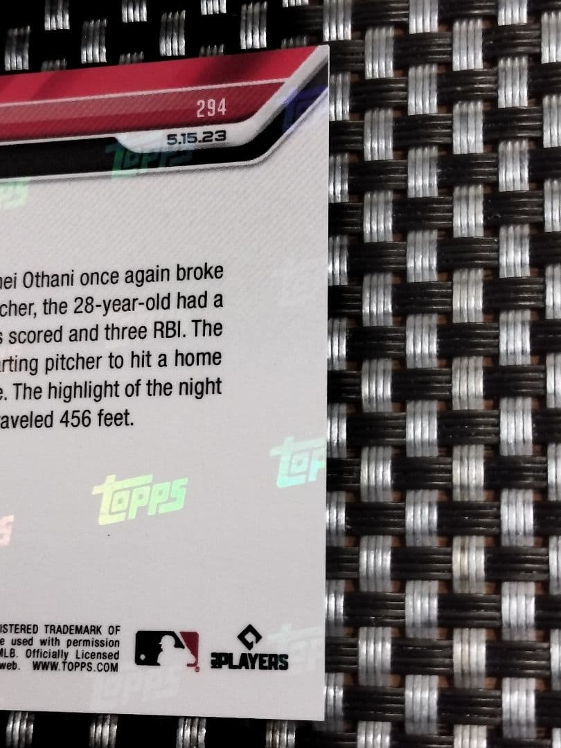 限定49枚 ブルーパラレル☆大谷翔平　Topps カード　シリアルナンバー