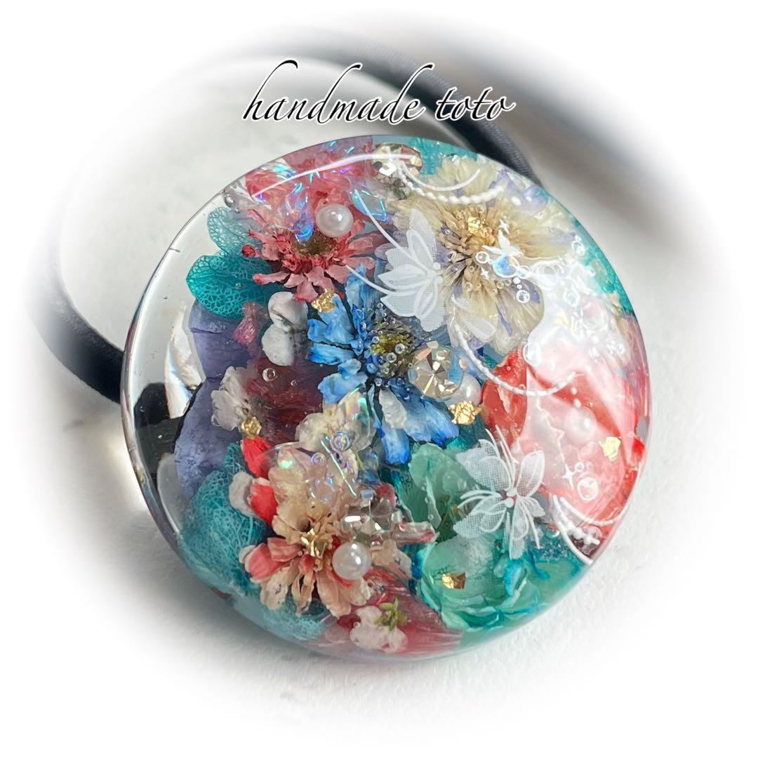 絵里様 フラワーヘアゴム