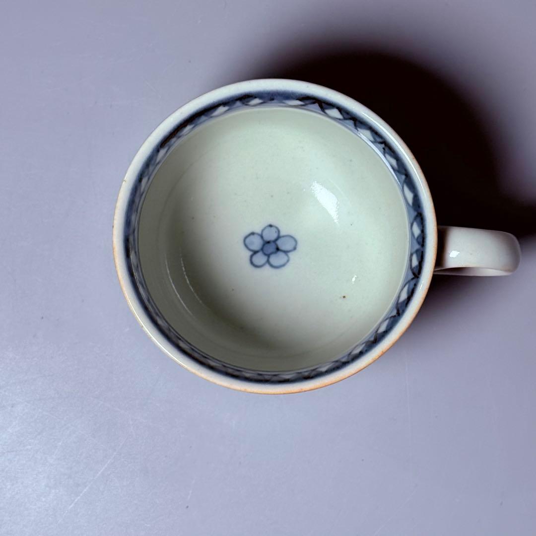 五代　佐藤走波　七十五才　染錦向日葵文カップ＆ソーサー　コレクター放出品