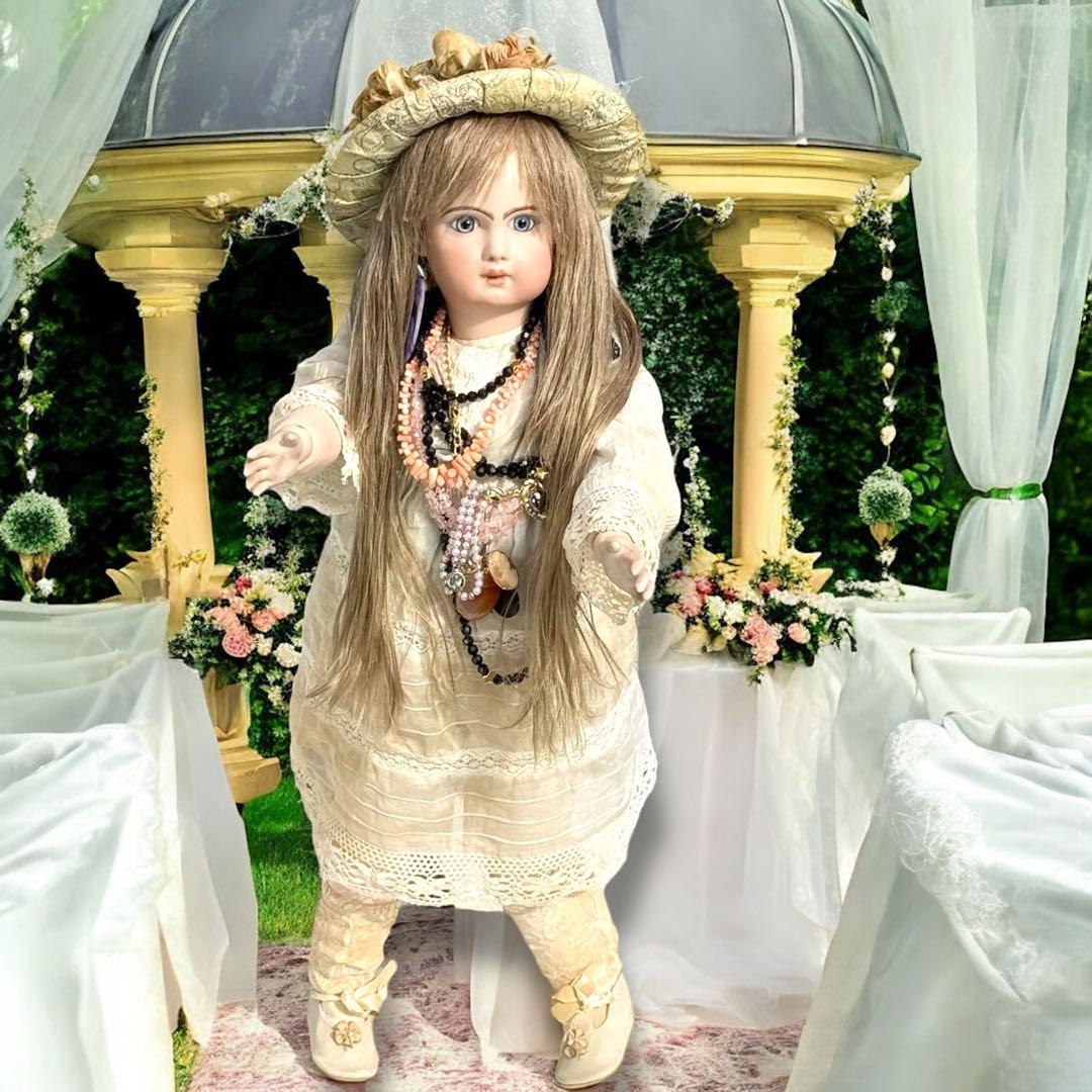 ビスクドール テート ジュモー ラルフローレン ドレス 帽子 カメオ 赤珊瑚