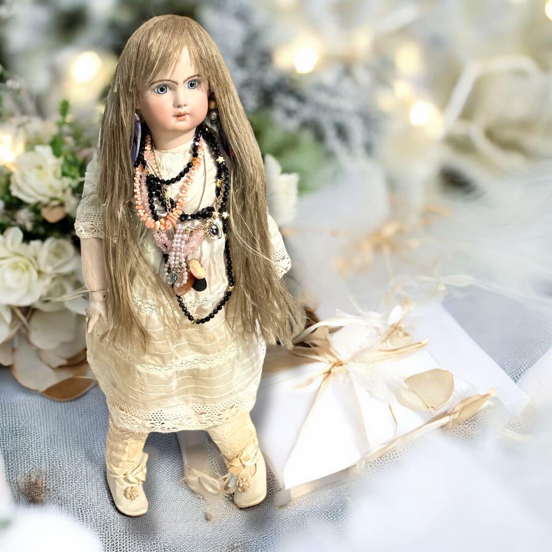 ビスクドール テート ジュモー ラルフローレン ドレス 帽子 カメオ 赤珊瑚