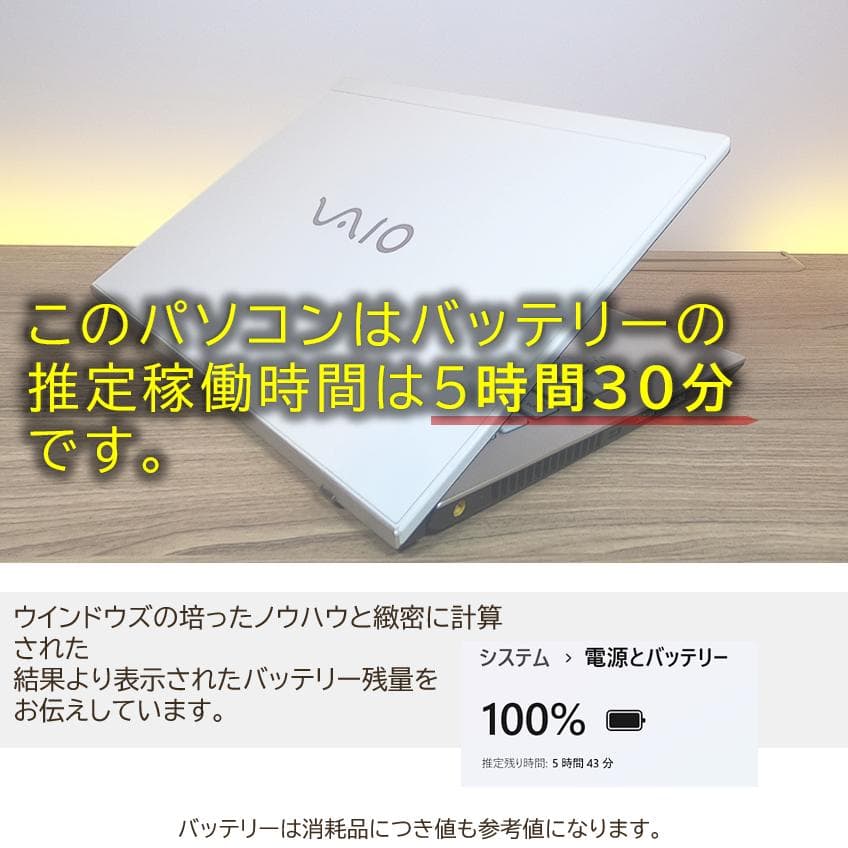 【超希少&美品】VAIO ProPFホワイトオフィス付きノートパソコンWin11