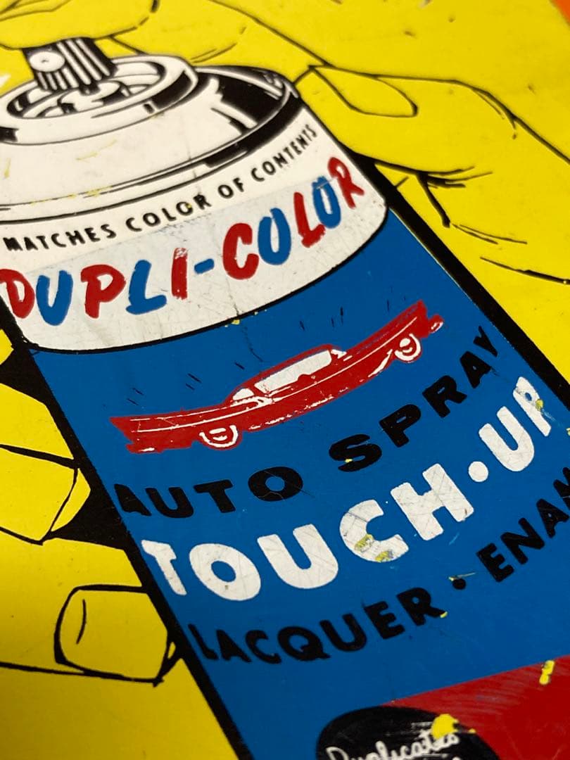 ヴィンテージ 看板 アメリカ DUPLI-CULOR AUTO SPRAY 両面