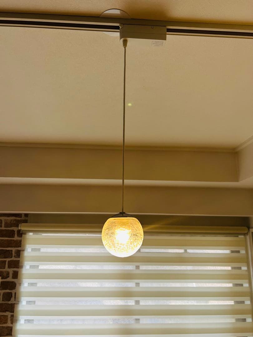 ペンダントライト 透明球形ガラス