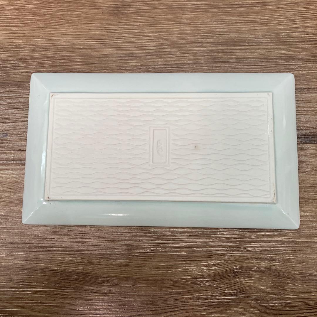 D-5 美品 和食器 染付 長皿 5枚セット 陶板飾り付 漆調木箱入り 平皿