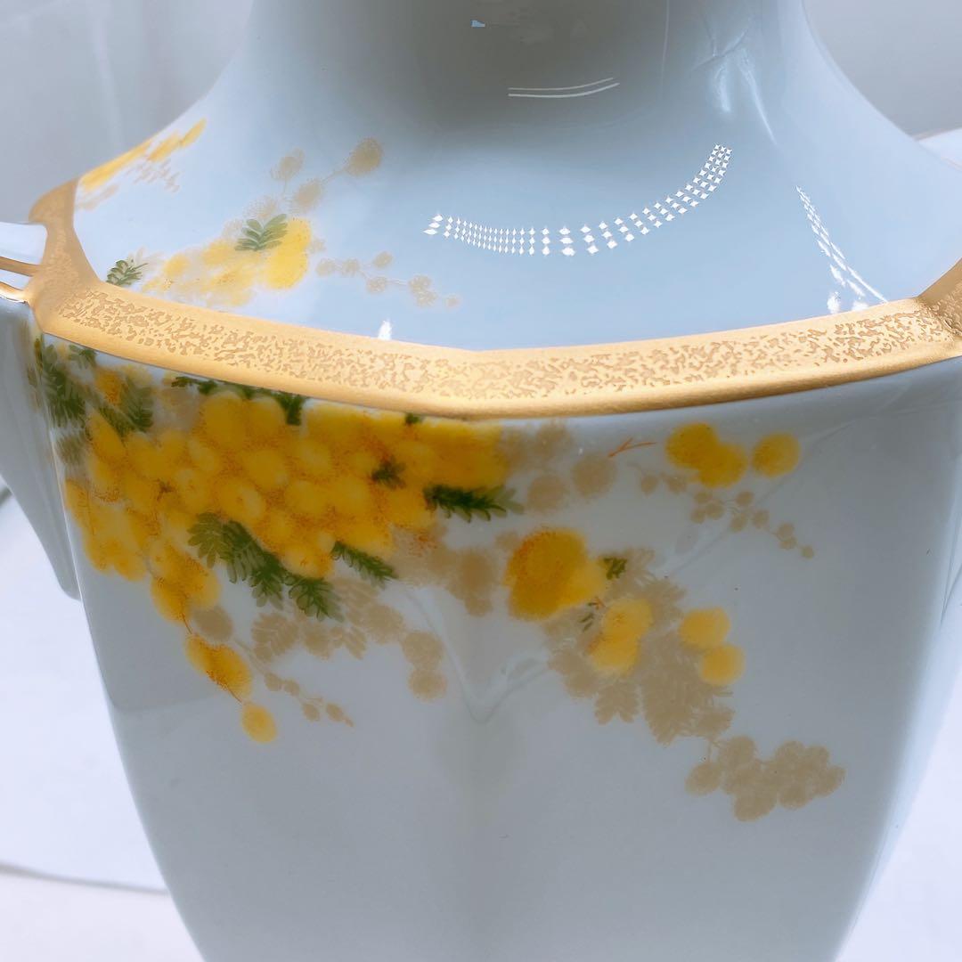 r*o様 大倉陶園 OKURA CHINA 八角 花瓶 ミモザ 82A/5246