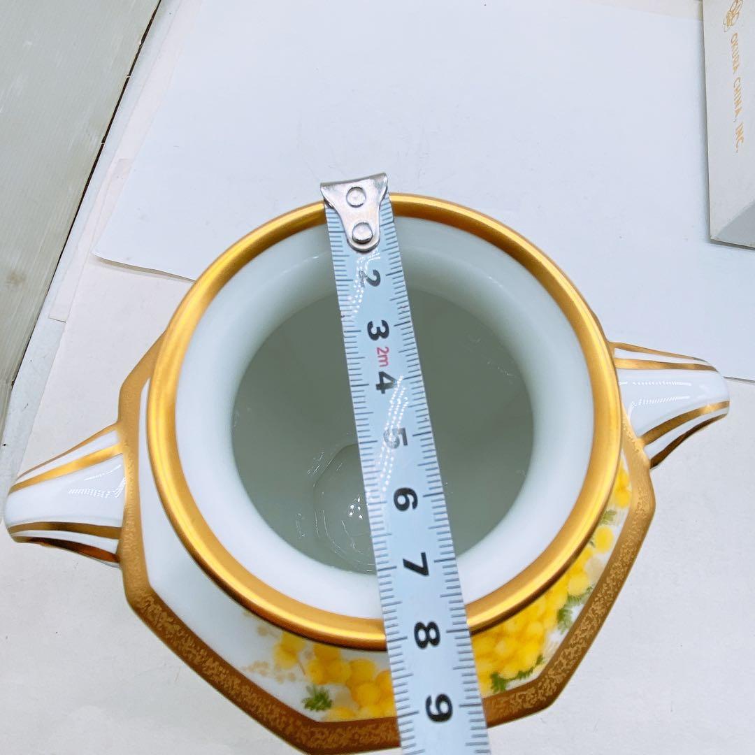 r*o様 大倉陶園 OKURA CHINA 八角 花瓶 ミモザ 82A/5246