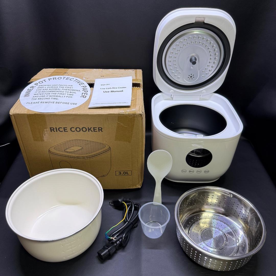 ◉※前H横1003 未使用保管品 炊飯器 RICE COOKER 白色 3L