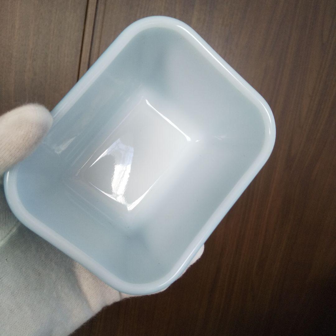 4点セット(蓋含む) 極美品オールドパイレックス レフ保存容器 ブルー中小