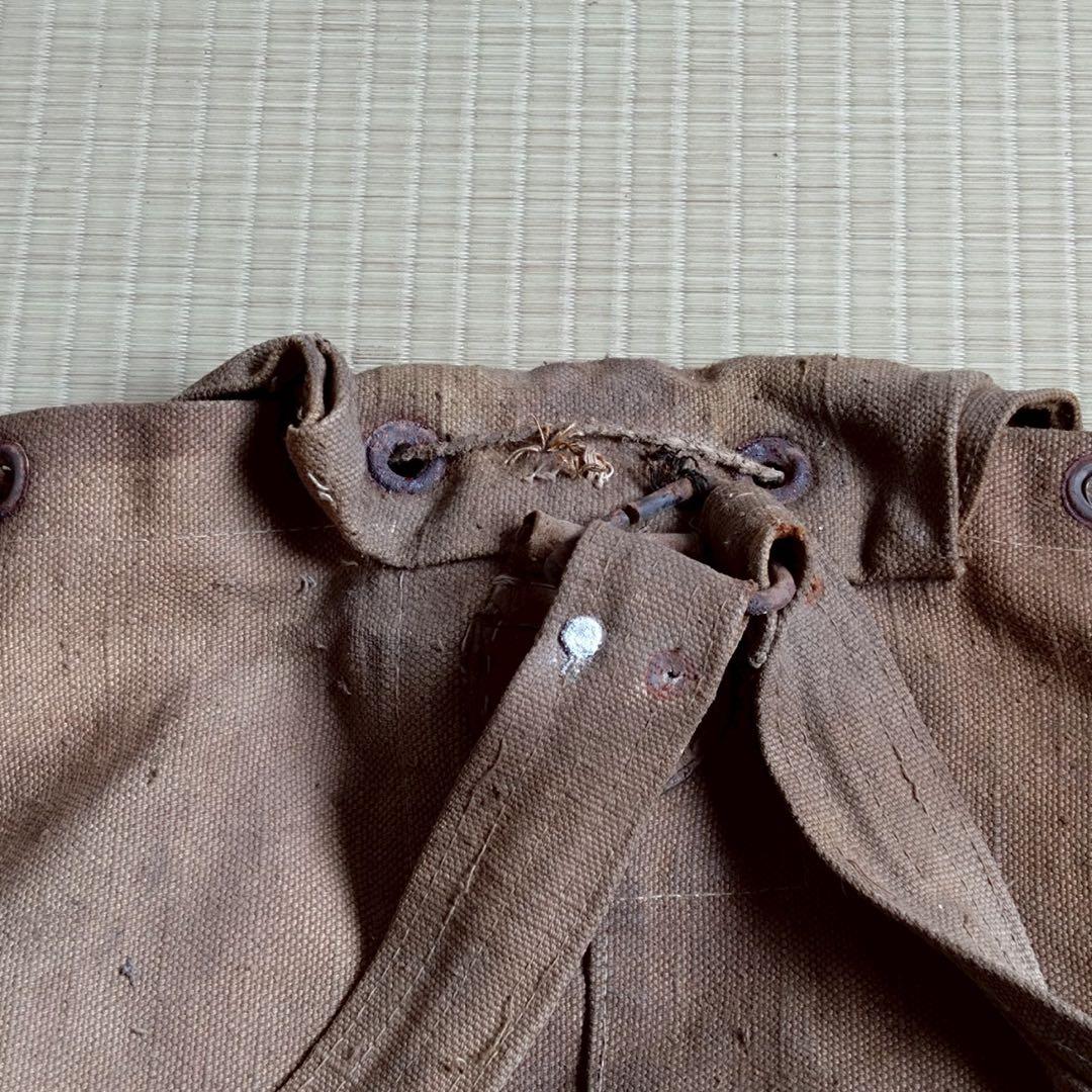 Js42 戦争　戦中　ヴィンテージ 装備袋　軍艦装備 日本軍リュック 昭和レトロ