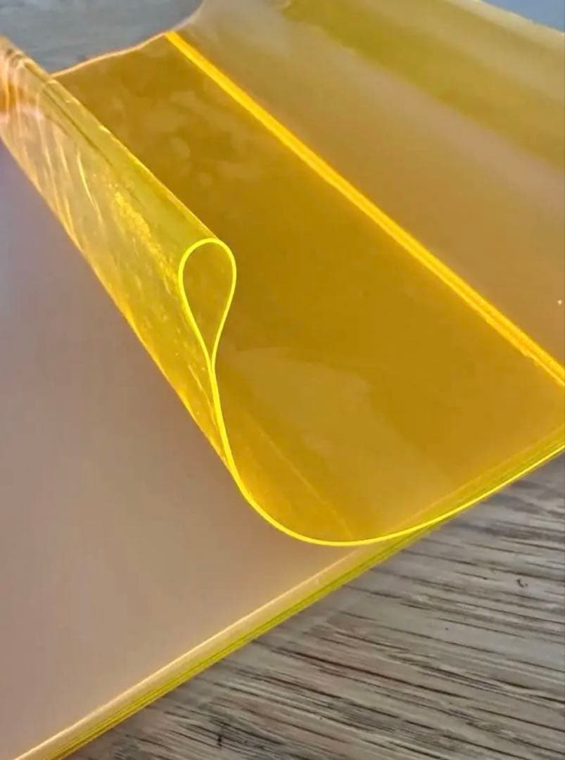 【新品・3色セット】透明　カラー　ビニール シート　生地　ピンク・緑色・黄色