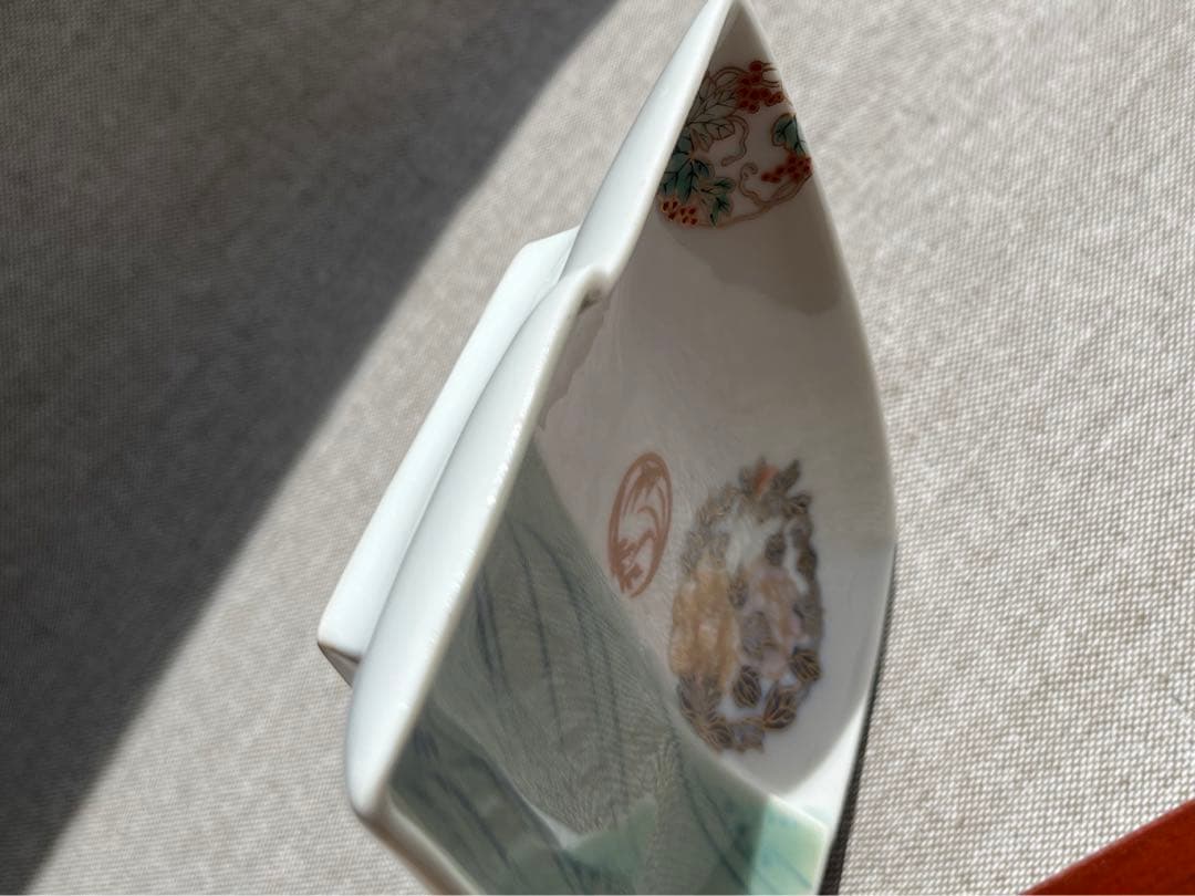オールド深川　花丸紋　角皿　2枚