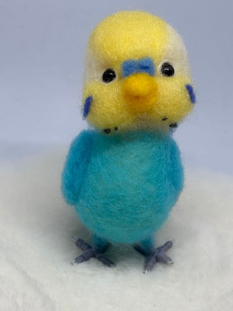 ハンドメイド　羊毛フェルト　ウォール飾りセキセイインコ
