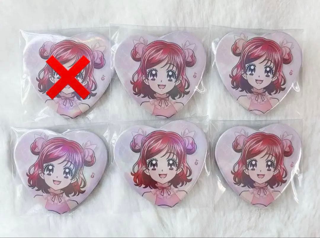 夢原のぞみ　ラファリー　Lafary 缶バッジ　ハート缶　プリキュア