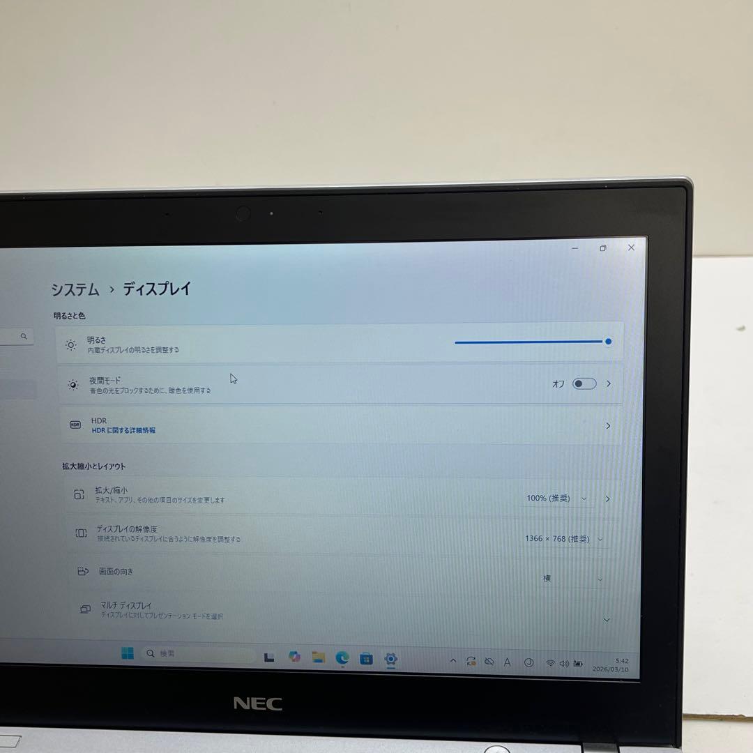 Windowsノート本体 NEC VersaPro VB-4 i5-8250U 8GB SSD256GB