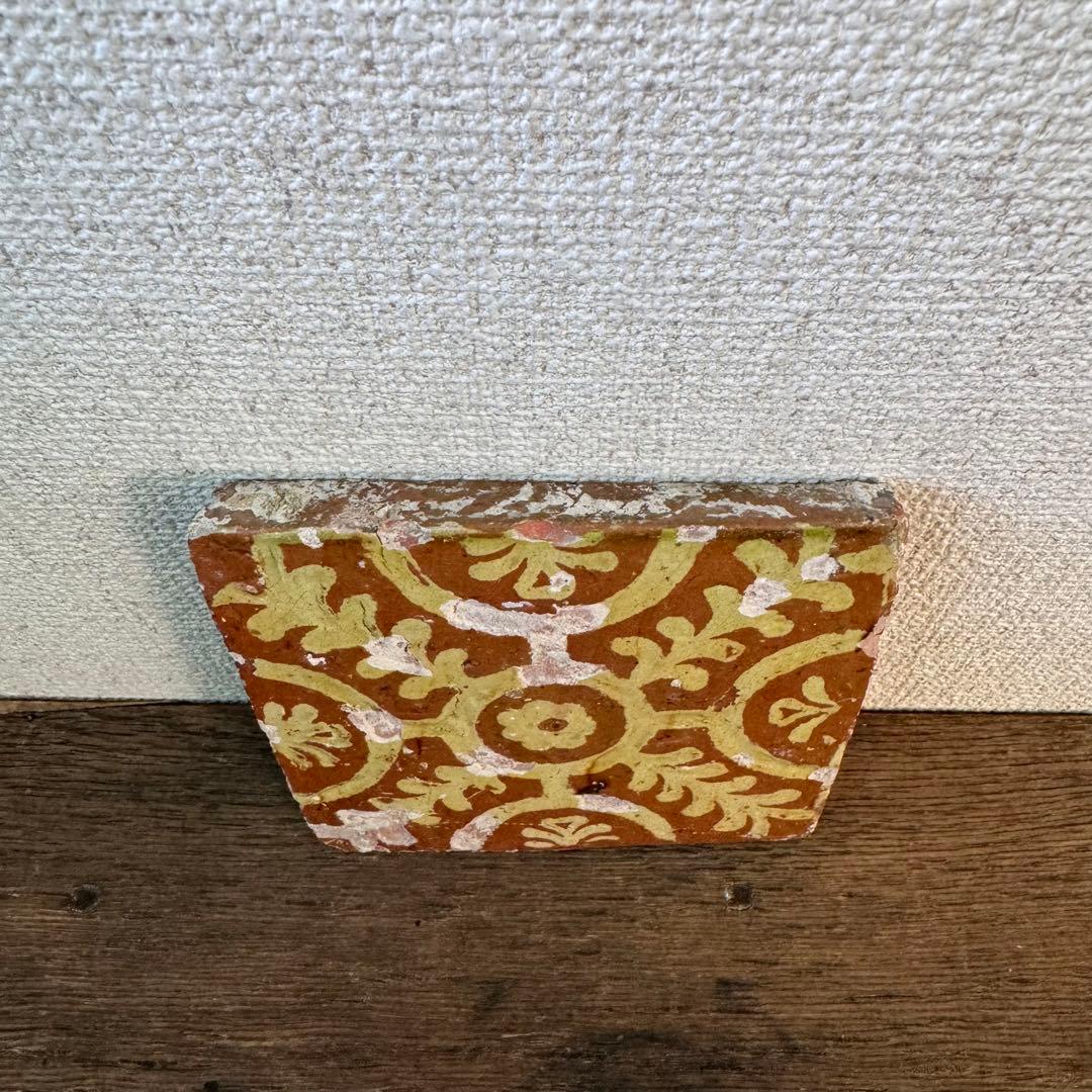 特別出品 欧州中世象嵌タイル 古道具 アンティーク ビンテージ 骨董 古美術