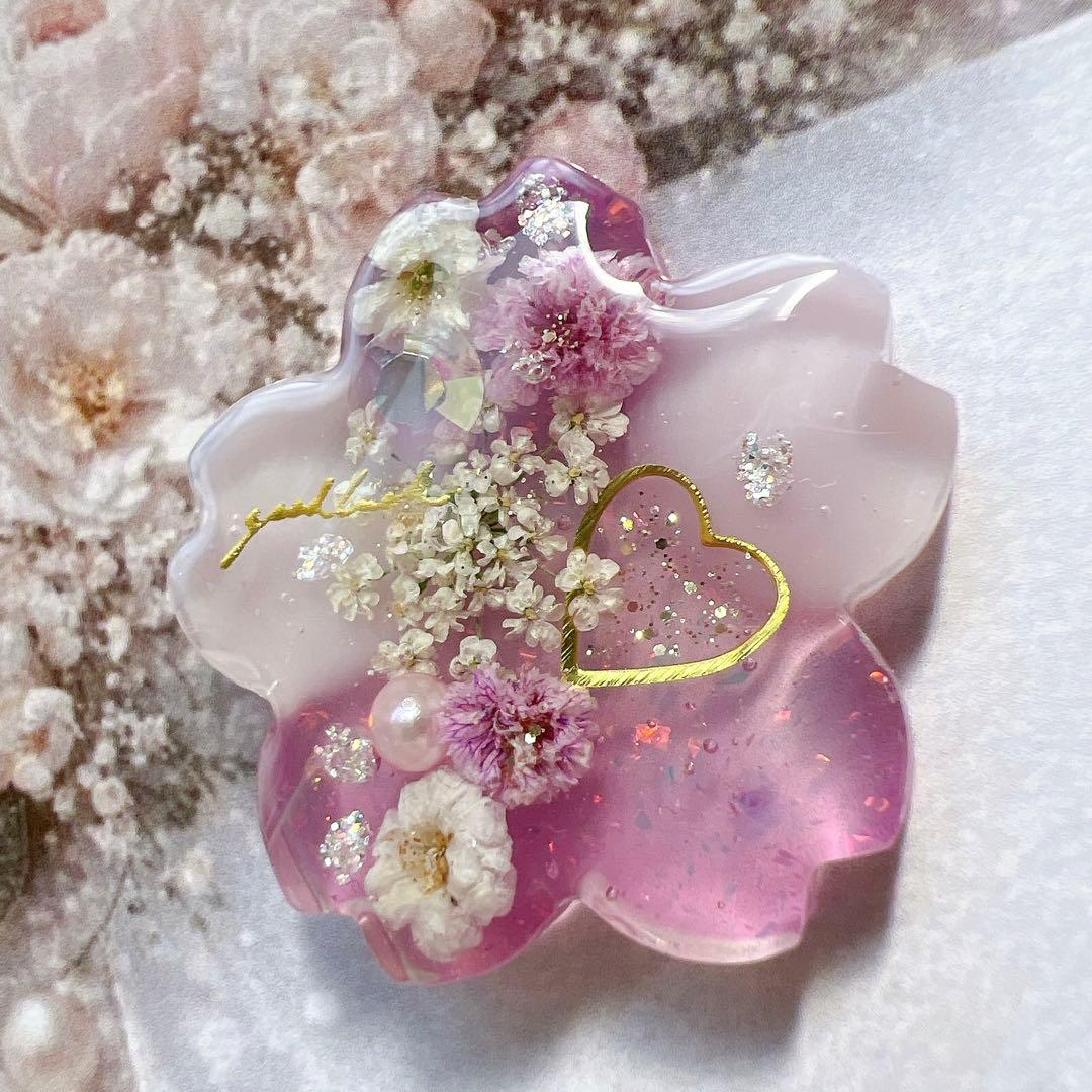 レジン ヘアゴム ドライフラワー No.884