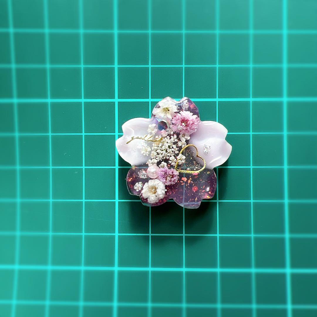 レジン ヘアゴム ドライフラワー No.884