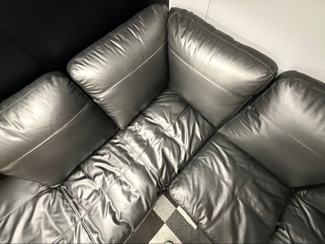 コーナーソファ ブラック 左カウチ