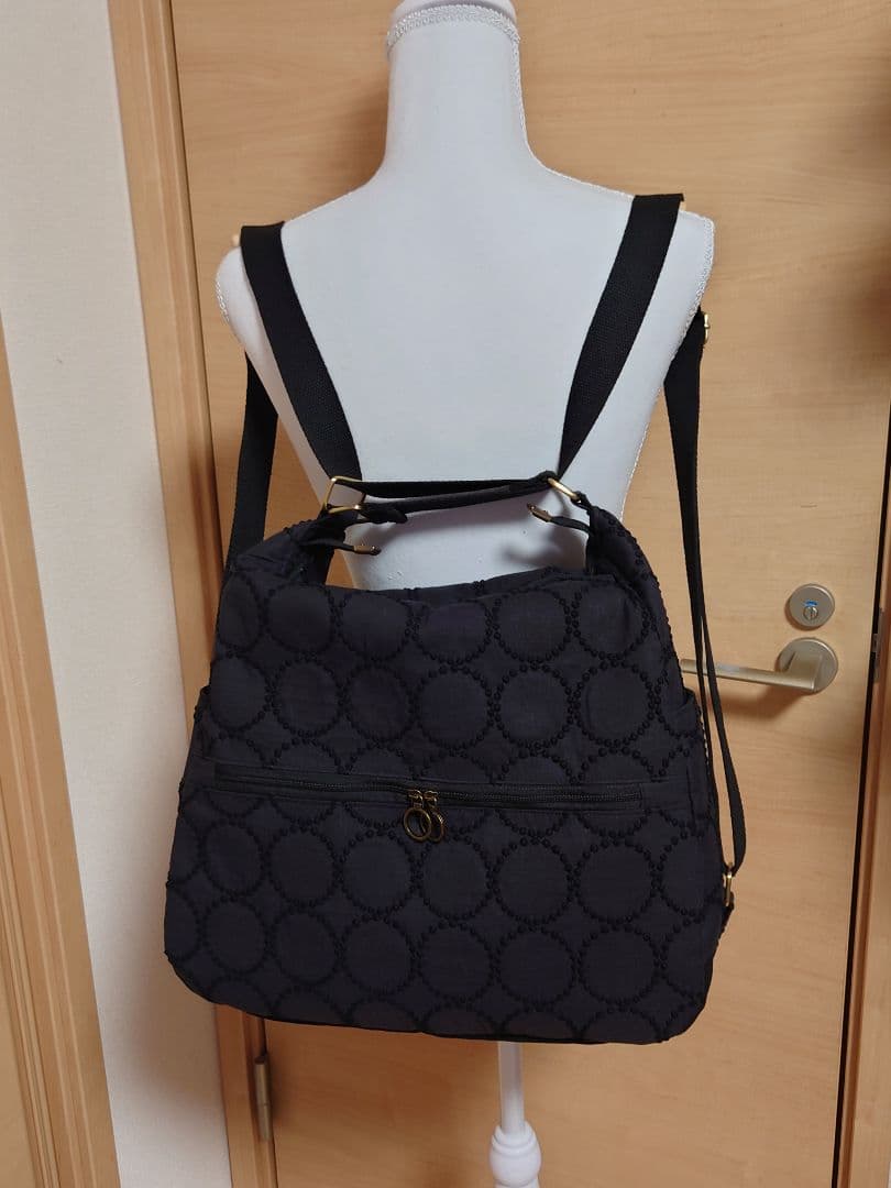 tambourine charcoal　ミナペルホネン　3WAY トートバッグ