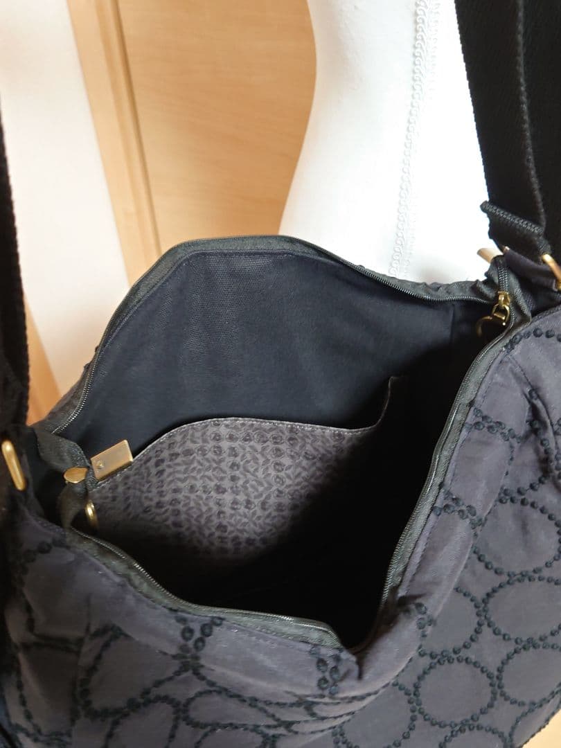 tambourine charcoal　ミナペルホネン　3WAY トートバッグ