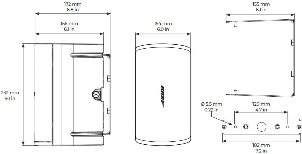 Bose DM3SE / DesignMax ブラック(1台)
