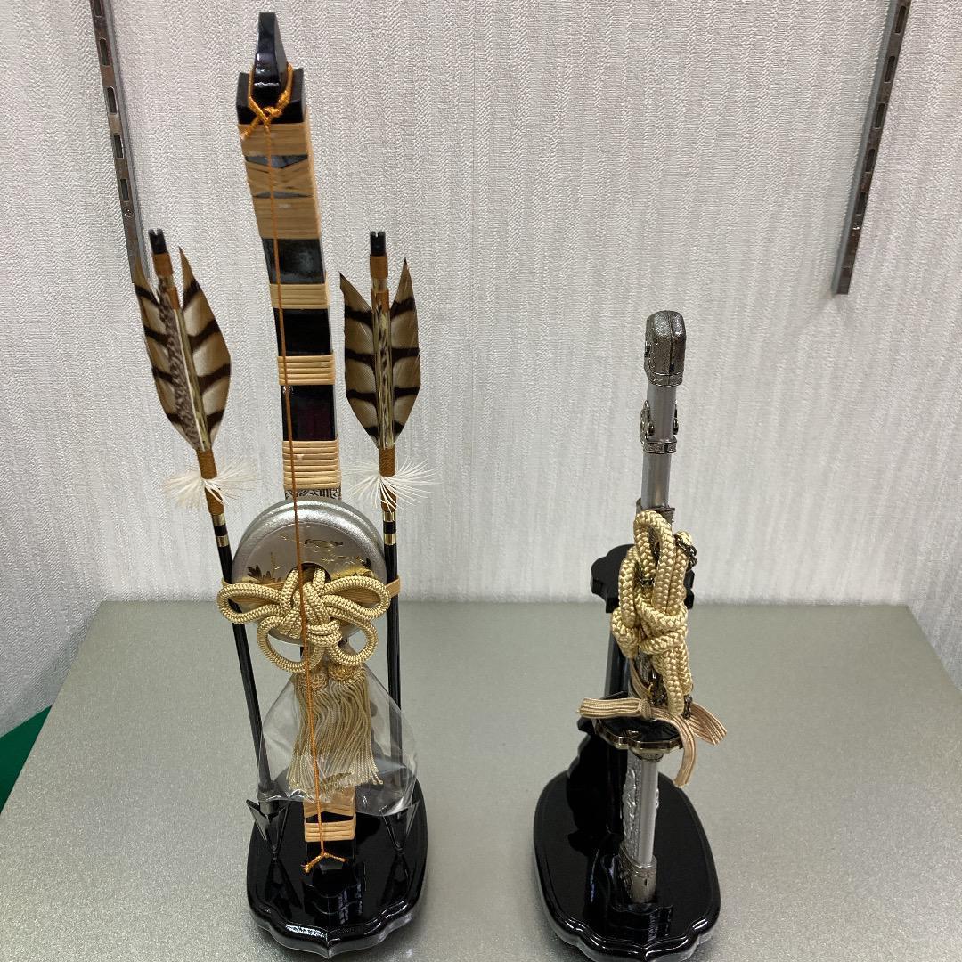 E2 弓太刀13号のみ　彫金彫り加工付　五月人形付属　5月鎧兜飾付属