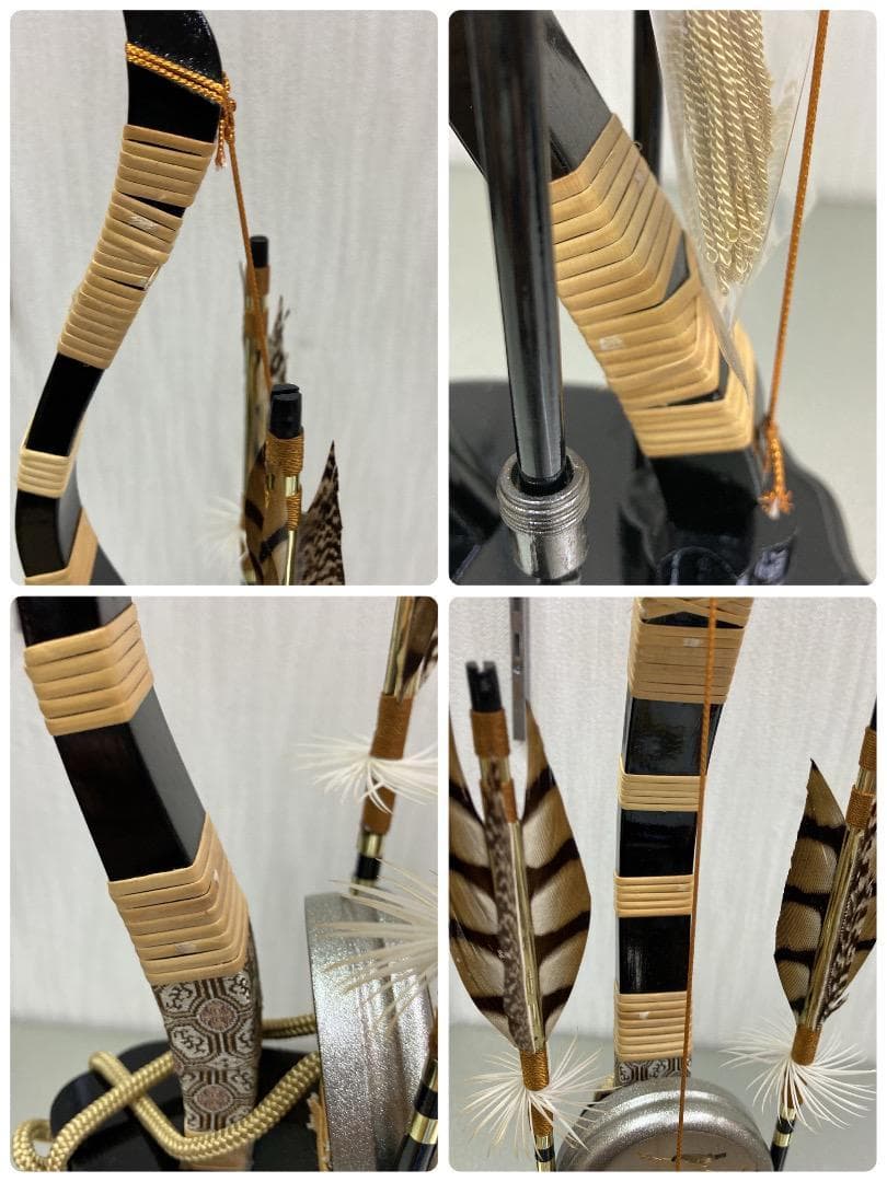 E2 弓太刀13号のみ　彫金彫り加工付　五月人形付属　5月鎧兜飾付属