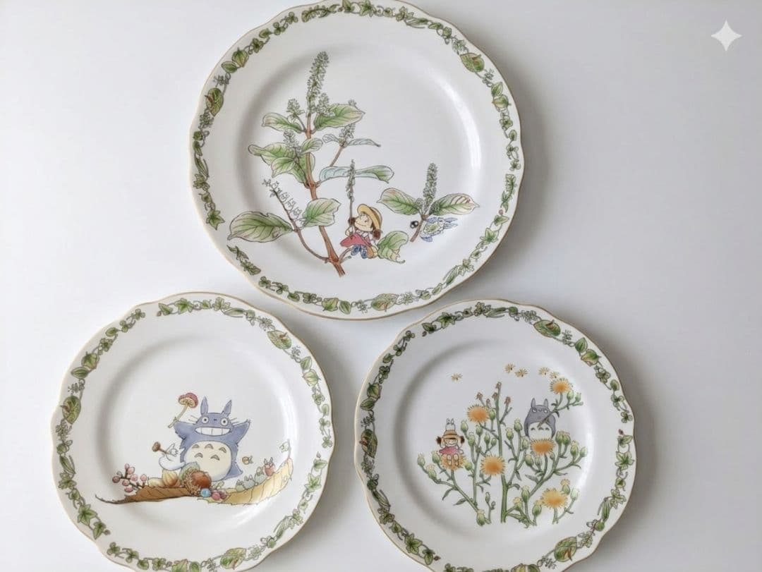【美品】ノリタケ 21.5㎝ 3枚セットジブリ となりの大皿プレート