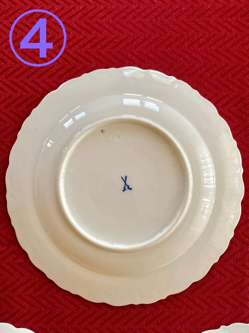 【訳あり大特価！】西洋白磁の頂点⭐️マイセン 22㎝プレート⭐️散らし小花5枚セット