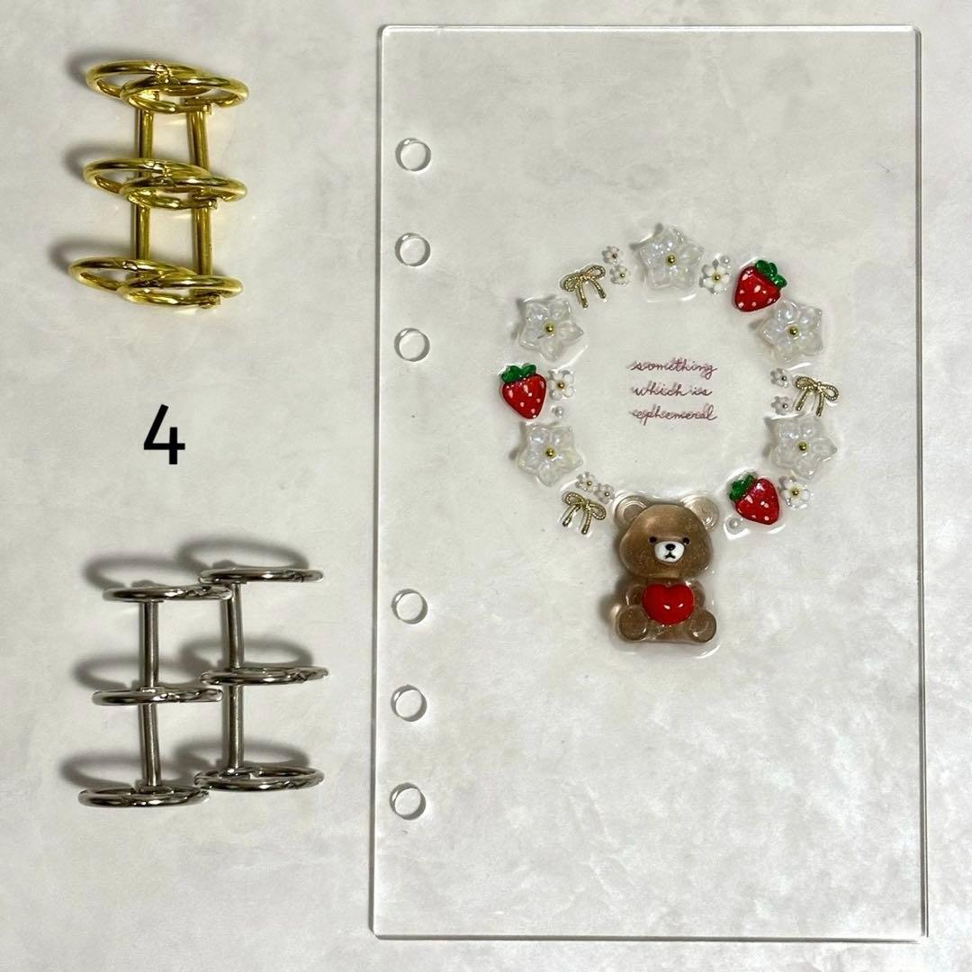 ✨あんず ✨A6 アクリルレジンバインダー　リング付き×2セット