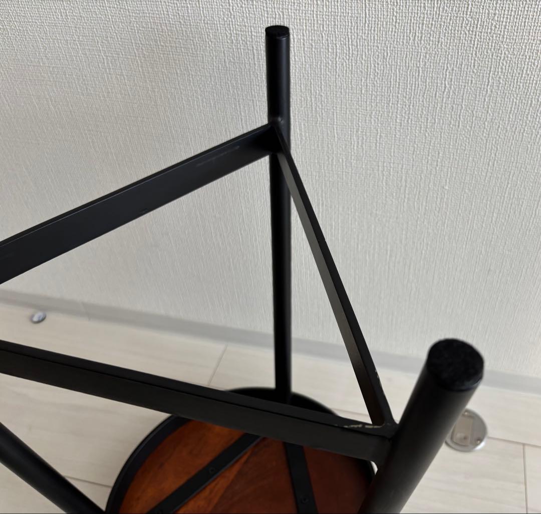 LIFE FURNITURE 無垢材・アイアン スツール　椅子