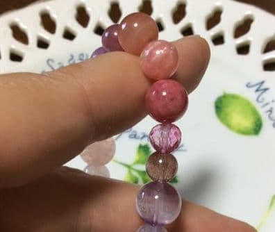 高品質ストロベリークォーツ ブルーとピンクトパーズ エンジェルフェザークォーツ