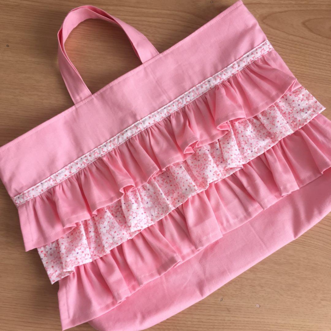 入園入学グッズ　花柄×ピンク　4点セット