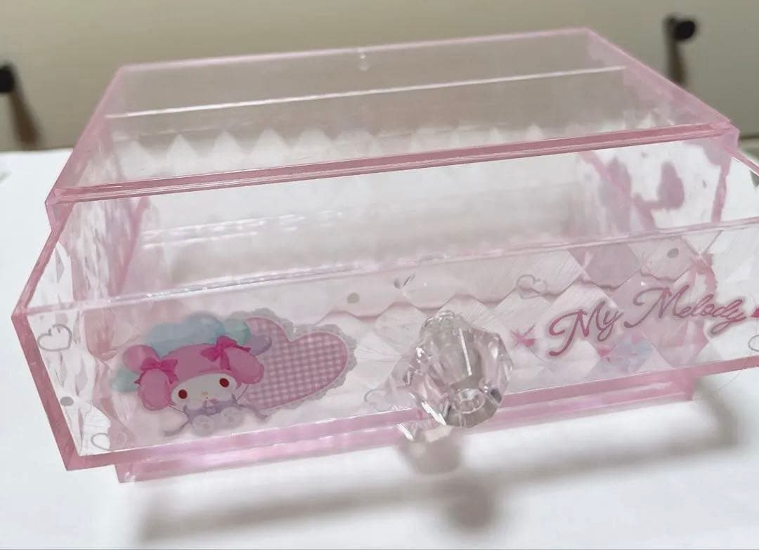 サンリオ マイメロディ キラキラ煌めく２段引き出しチェスト 小物ケース